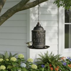 Farmers Market Rustic Metal Bird Feeder