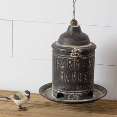 Farmers Market Rustic Metal Bird Feeder