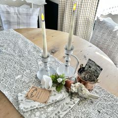 Farmhouse Accents Distressed Handled Taper Holder Set of 2