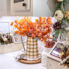 Farmhouse Accents Plaid Pitcher Vase