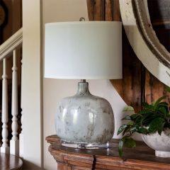 Farmhouse Chic Marbled Table Lamp