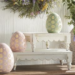 Farmhouse Chic Scalloped Display Risers Set of 2