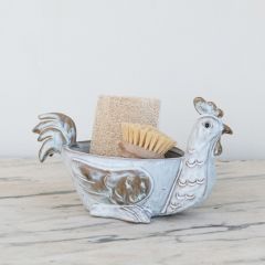 Farmhouse Chicken Stoneware Soap Dish