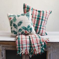 Farmhouse Christmas Accent Pillow and Throw Collection