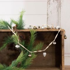 Farmhouse Christmas Mercury Glass Ornament Garland