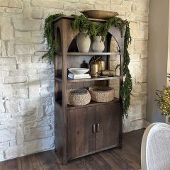 Farmhouse Classics Arched Bookcase Cabinet