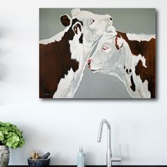 Farmhouse Cow Canvas Wall Art