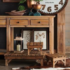 Farmhouse Fir Wood Riser Set of 3