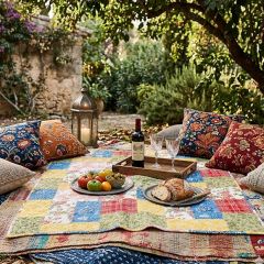 Farmhouse Floral Throw Blanket