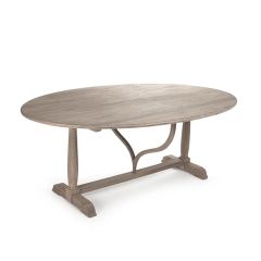 Farmhouse Folding Oval Dining Table | SHIPS FREE