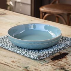 Farmhouse Glazed Ceramic Serving Bowl