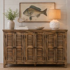 Farmhouse Manor Rustic Stained Sideboard
