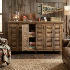 Farmhouse Manor Rustic Stained Sideboard