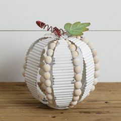 Farmhouse Metal Pumpkin 7.5 Inch