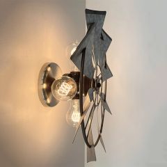 Farmhouse Metal Windmill Wall Sconce