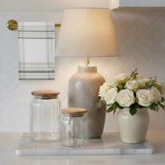 Farmhouse Neutrals Woven Plaid Dinner Napkin Set of 4