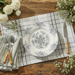Farmhouse Neutrals Woven Plaid Placemat Set of 4
