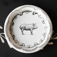 Farmhouse Pig Paper Dinner Plates Set of 12 Bundle