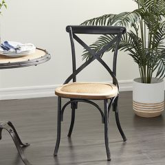 Farmhouse Rattan Seat Dining Chair