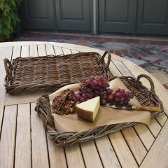 Farmhouse Rattan Trays Set of 2