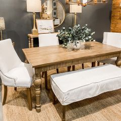 Farmhouse Rectangle Washed Caramel Table