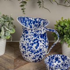Farmhouse Splatterware Enamel Pitcher