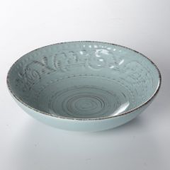 Farmhouse Stoneware Serving Bowl Aqua