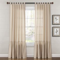 Farmhouse Tab Top Dark Linen Window Panel