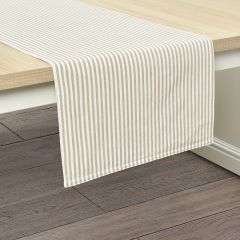 Farmhouse Ticking Stripe Table Runner Neutral