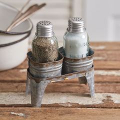 Farmhouse Wash Bin Salt and Pepper Caddy Set