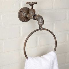 Farmhouse Water Spigot Towel Rack