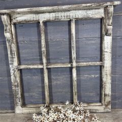 Farmhouse Wood Window Frame Wall Shelf