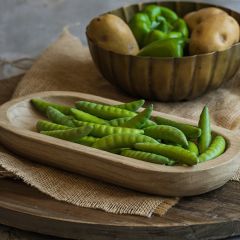 Farmstand Faux Pea Pod Bowl Filler Bag Set of 2