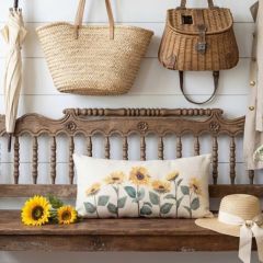 Farmstead Sunflower Fields Lumbar Pillow