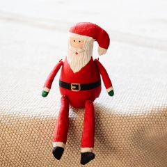 Father Santa Canvas Sitting Figurine