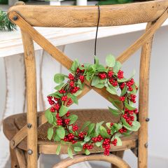 Faux Bayleaf and Berry Twig Wreath