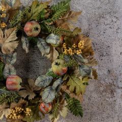 Faux Beige Berry and Pomegranate Wreath