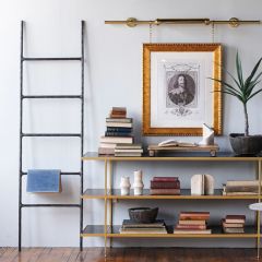 Faux Bois Metal Display Ladder