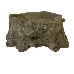 Faux Bois Tree Stump Planter 4.5 Inch