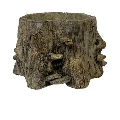 Faux Bois Tree Stump Planter 4.75 Inch