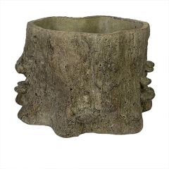 Faux Bois Tree Stump Planter 7 Inch