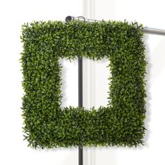 Faux Boxwood Square Wreath