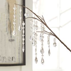 Faux Branch With Dripping Jewels Set of 2