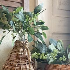 Faux Budding Eucalyptus Bush