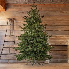Faux Carolina Spruce Pre Lit Christmas Tree 9.5 Foot