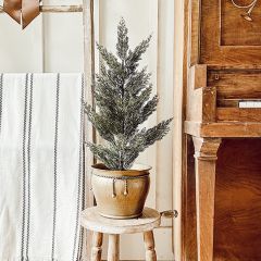 Faux Cedar Tree In Plastic Pot