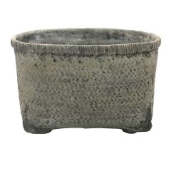 Faux Cement Basket Planter