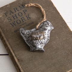 Faux Chocolate Mold Chicken Ornament Set of 4