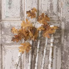 Faux Fall Oak Leaf Branch Set of 4