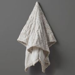 Faux Fur Heated Wrap Blanket Snow Leopard